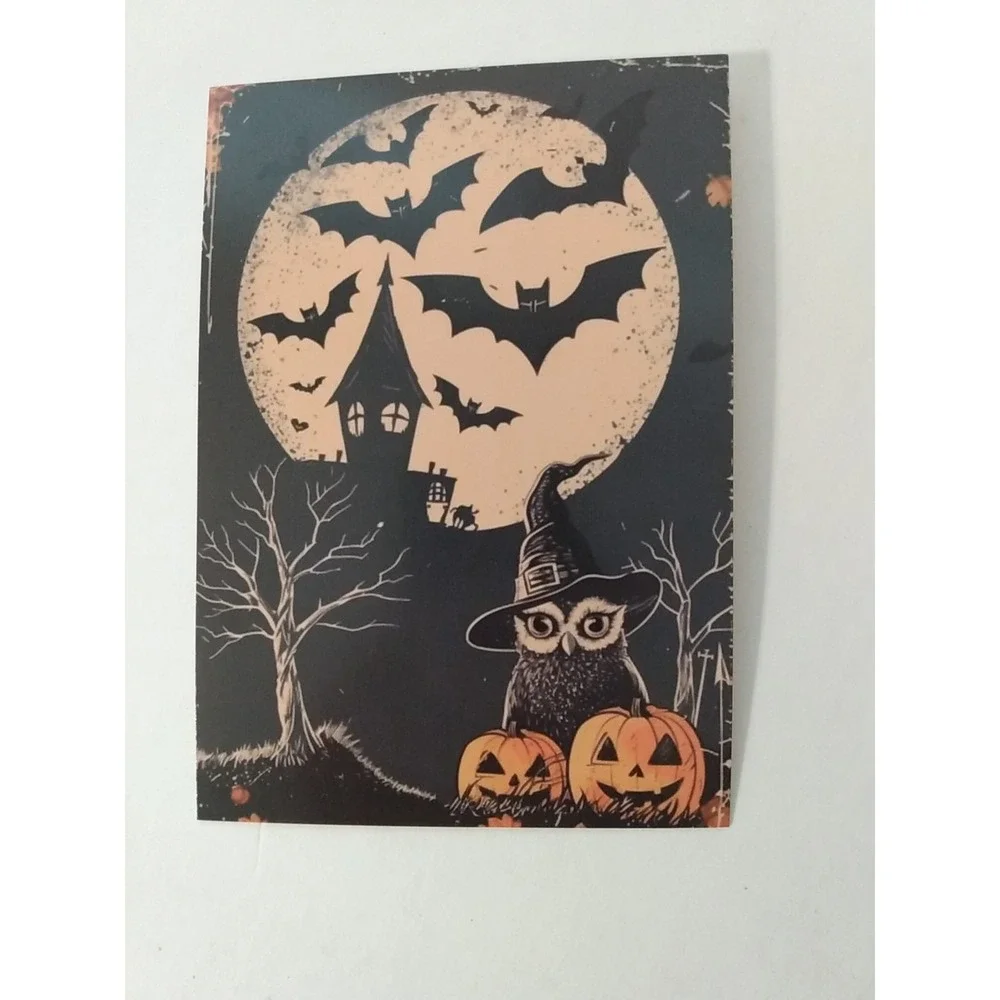 11 Halloween Postcard Lot Retro Witch Pumpkin Bat Skeleton Cat Reproduction NEW
